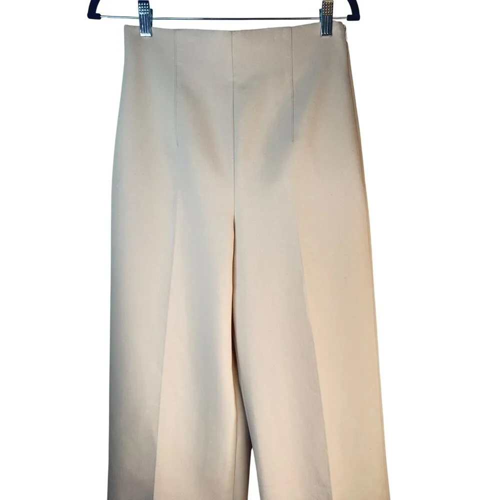 2/$30 ZARA Size 26 Womens Beige Wide-Leg Culottes